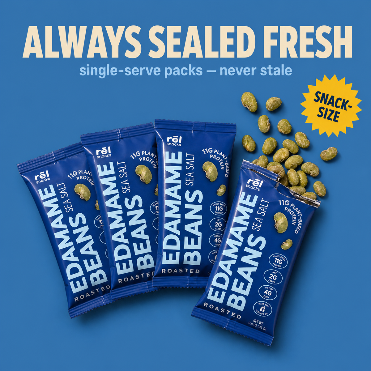 Sea Salt - Roasted Edamame (10 Pack)