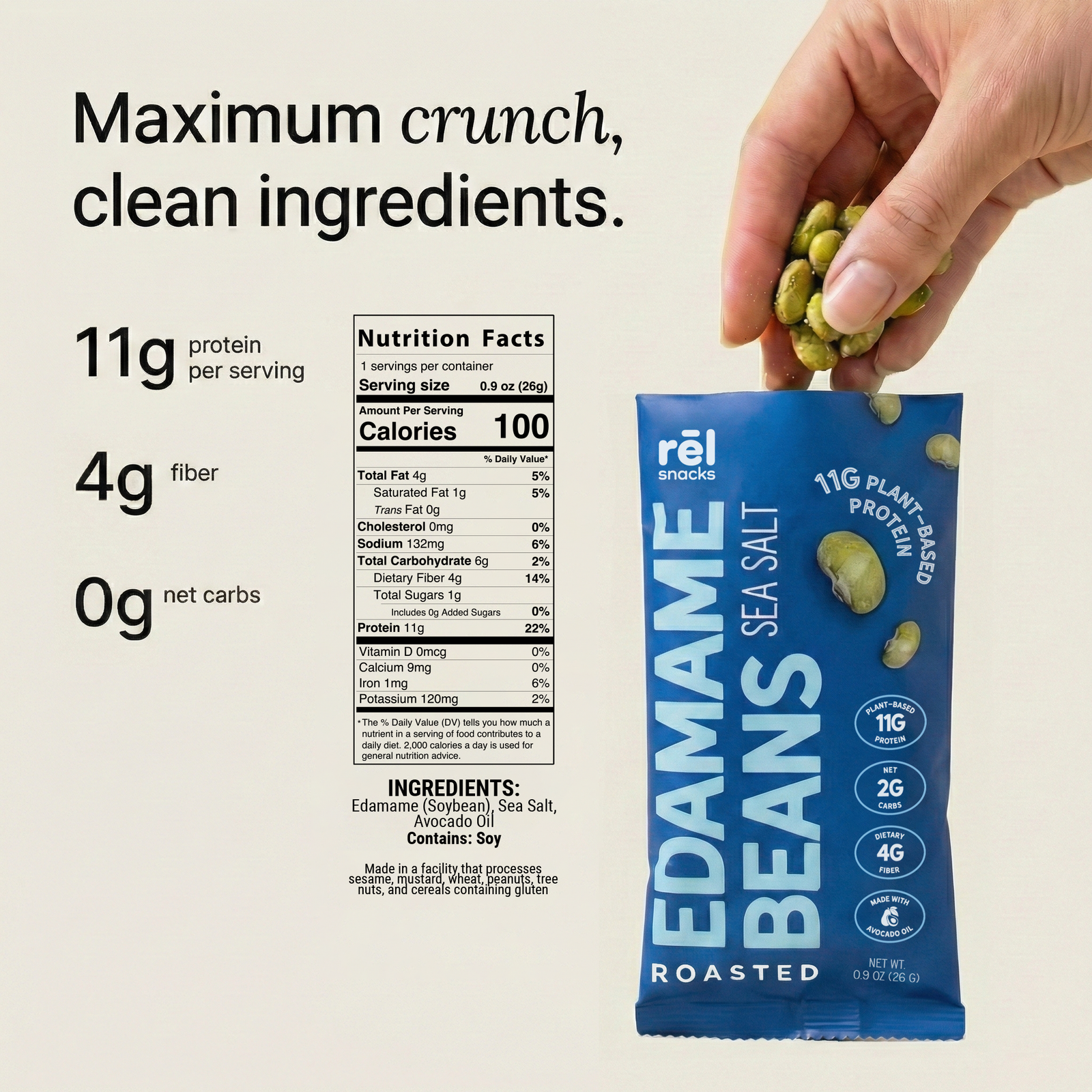 Roasted Edamame - Sea Salt (10 PACK)