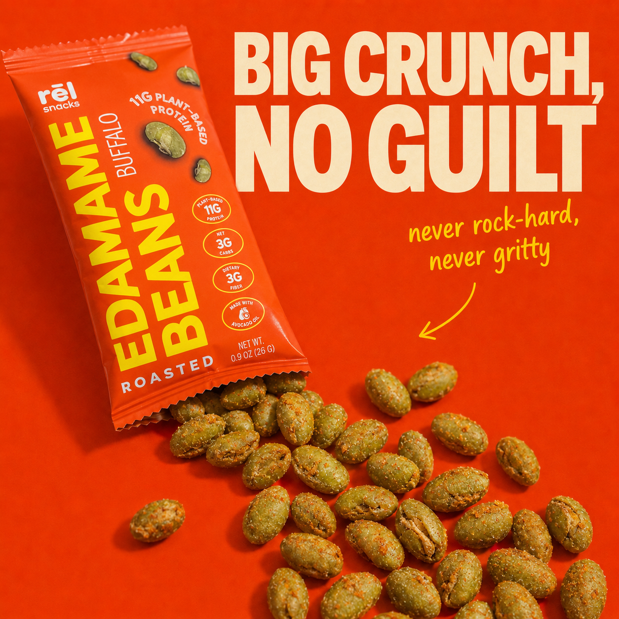 Buffalo - Roasted Edamame (10 Pack)
