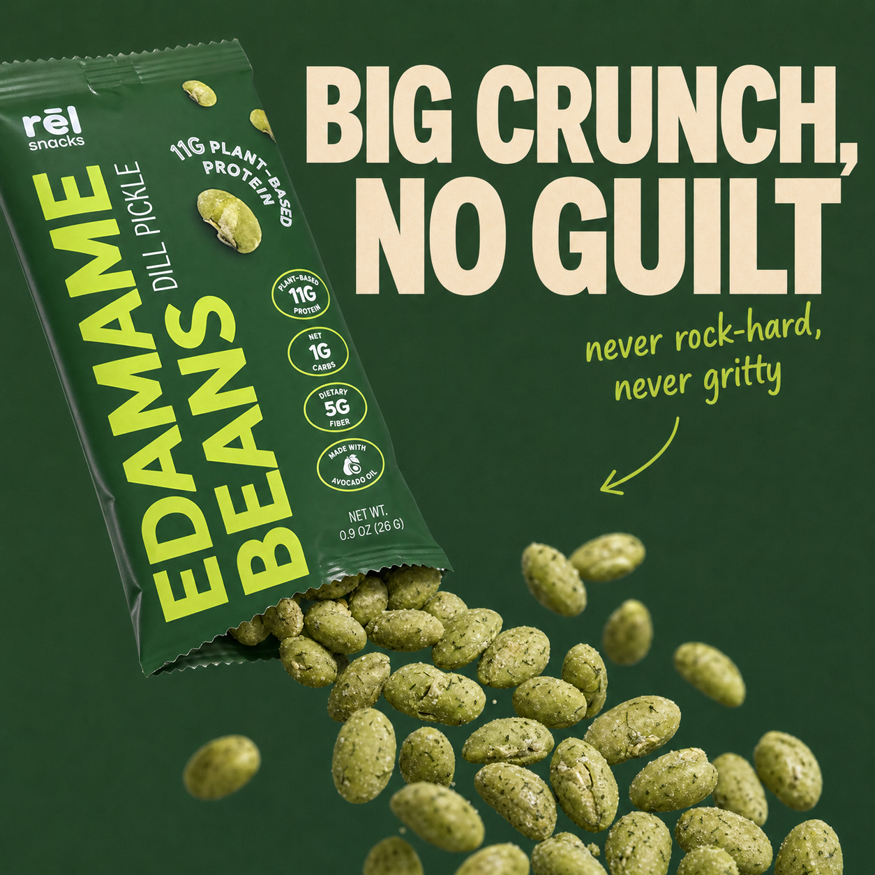 Dill Pickle - Roasted Edamame (10 Pack)
