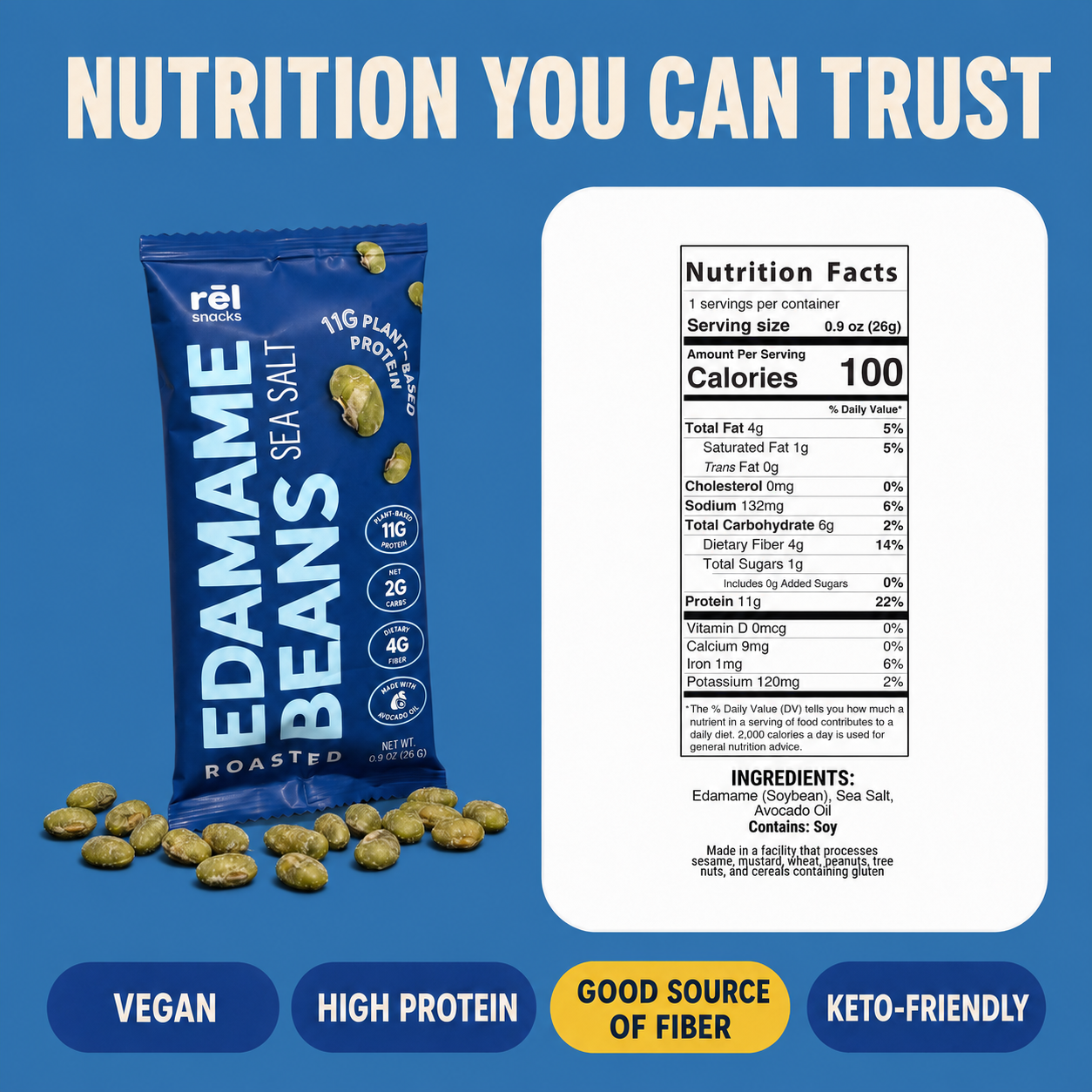 Sea Salt - Roasted Edamame (10 Pack)
