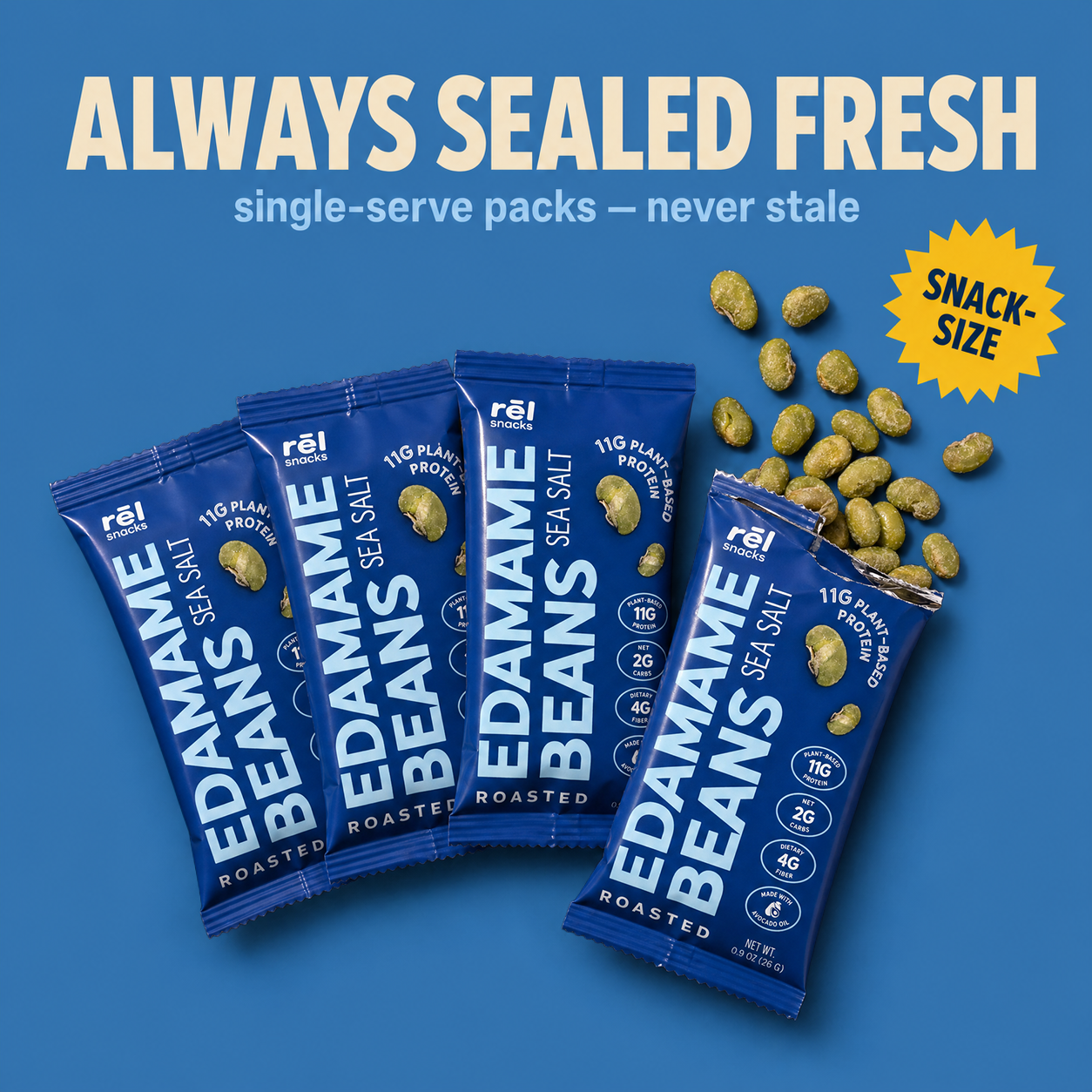 Sea Salt - Roasted Edamame (10 Pack)