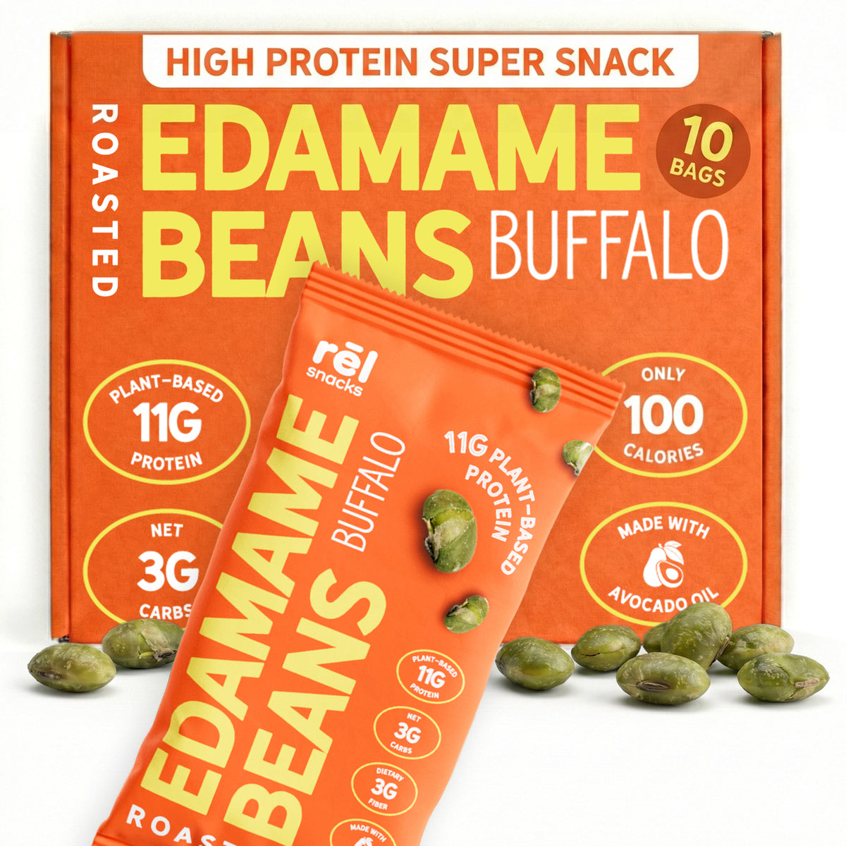 Roasted Edamame - Buffalo (10 PACK)
