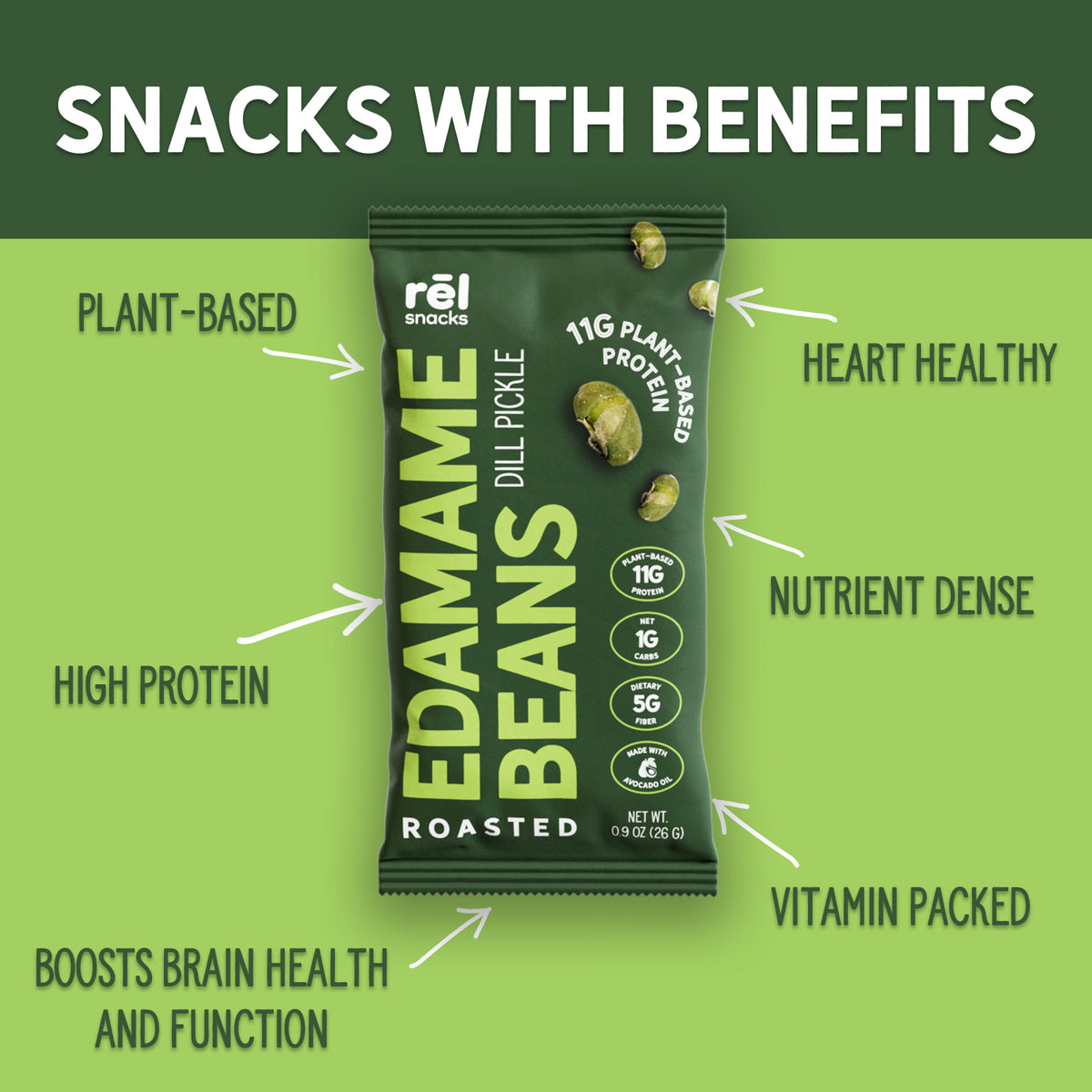 Dill Pickle - Roasted Edamame (10 Pack)