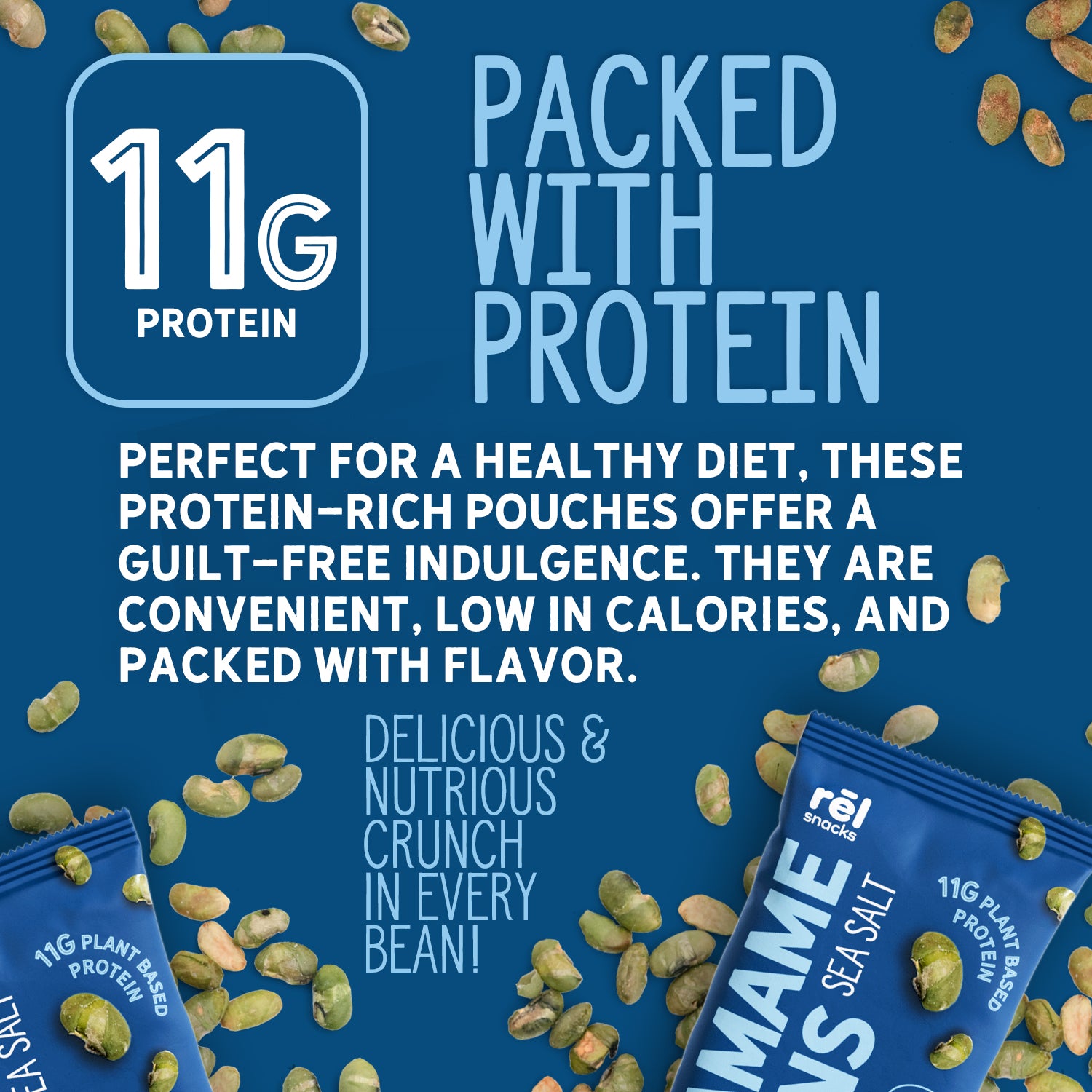 Crunchy Roasted Edamame Beans (SEA SALT) (0.9OZ) (10 PACK)