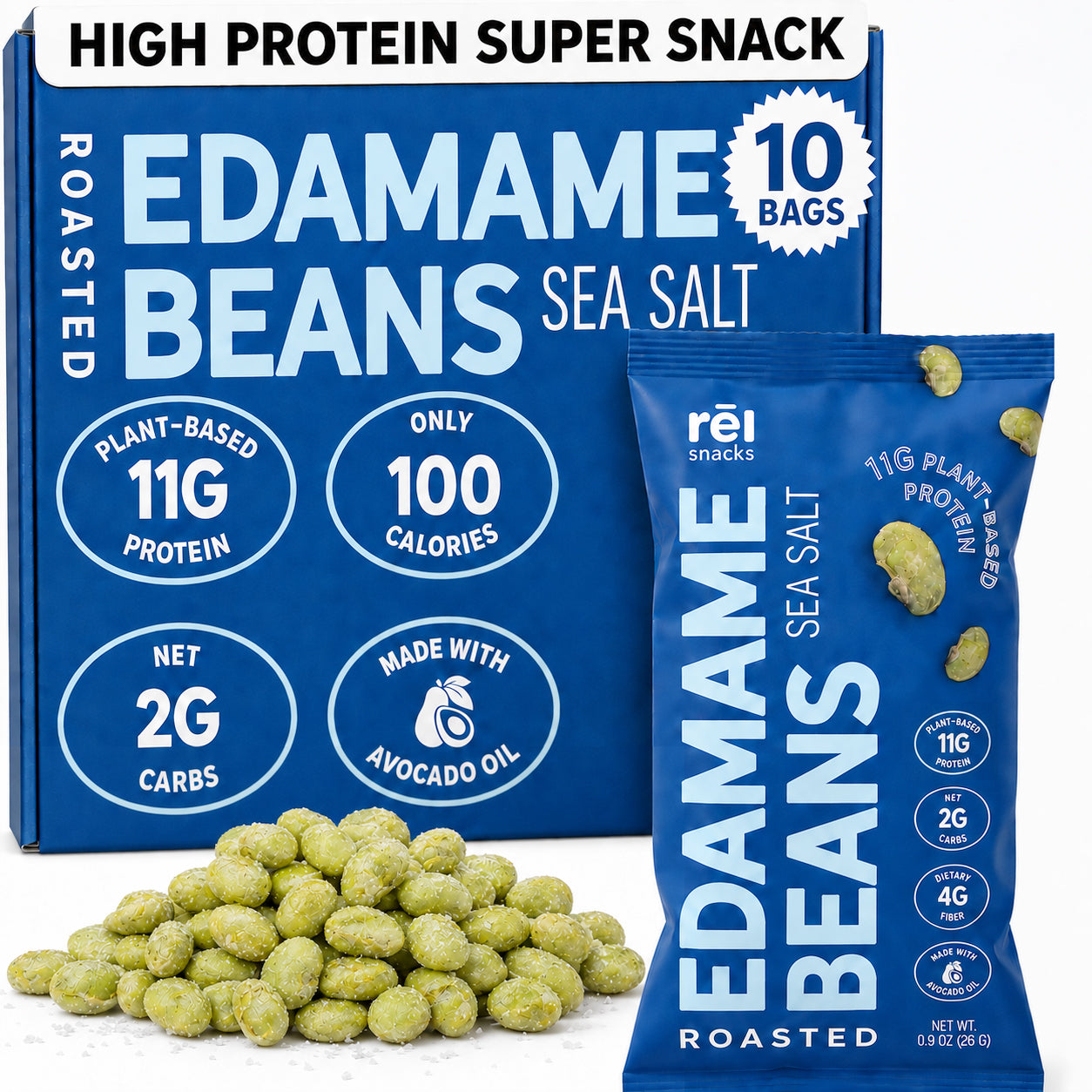 Sea Salt - Roasted Edamame (10 Pack)